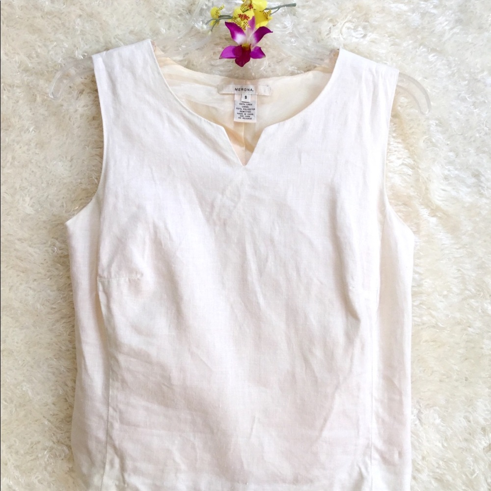 White Linen Merona shirt